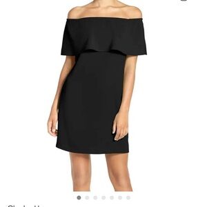 Charles Henry Black Strapless Dress